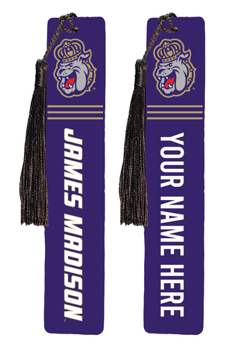 James Madison Dukes Personalized Wooden Bookmark with Tassel – Officially Licensed Collegiate Product Single