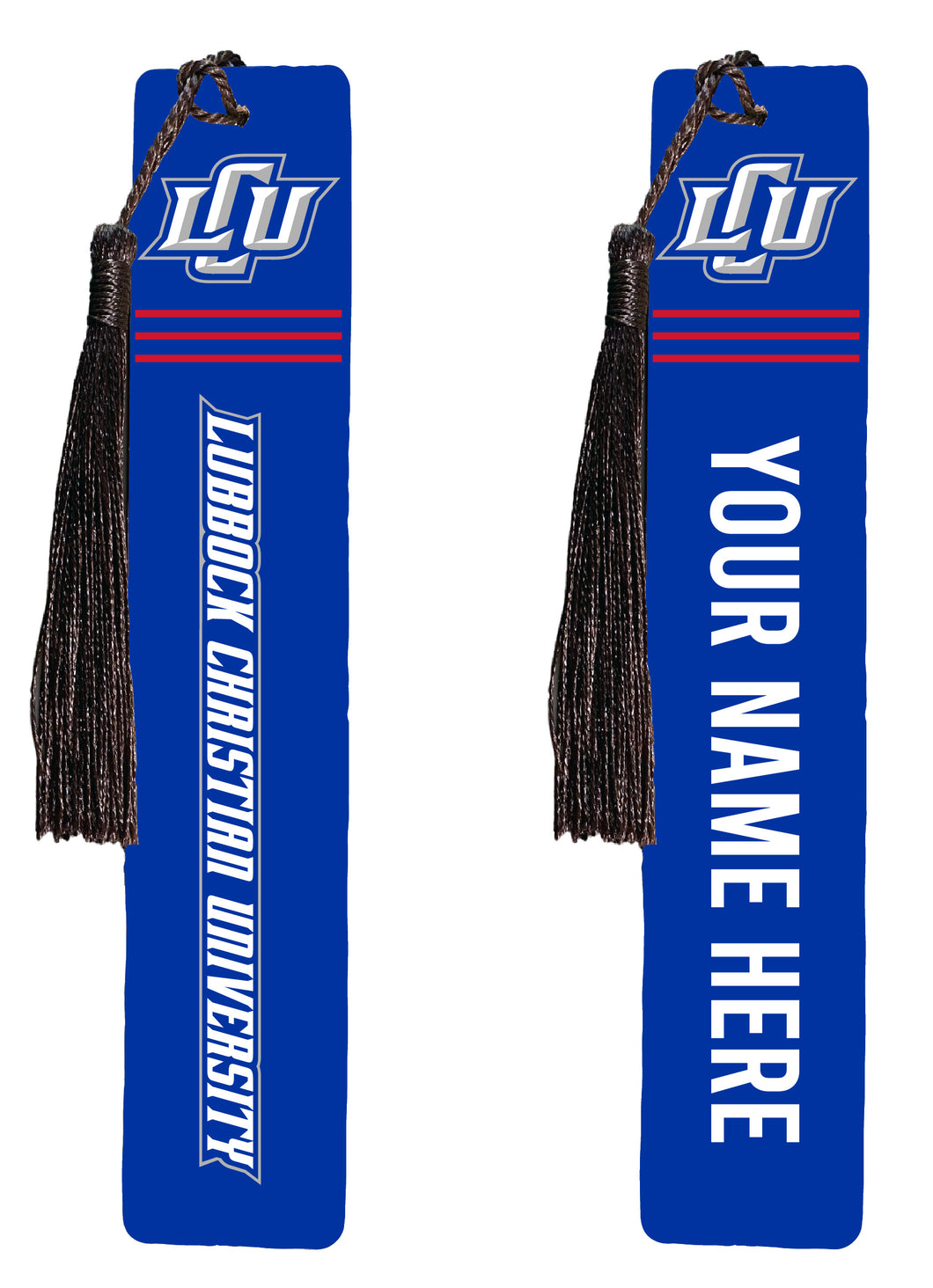 Lubbock Christian University Chaparral Personalized Wooden Bookmark with Tassel – Officially Licensed Collegiate Product Single