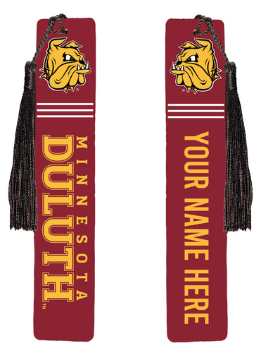 Minnesota Duluth Bulldogs Personalized Wooden Bookmark with Tassel – Officially Licensed Collegiate Product 4-Pack