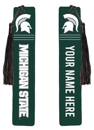Michigan State Spartans Personalized Wooden Bookmark with Tassel – Officially Licensed Collegiate Product Single