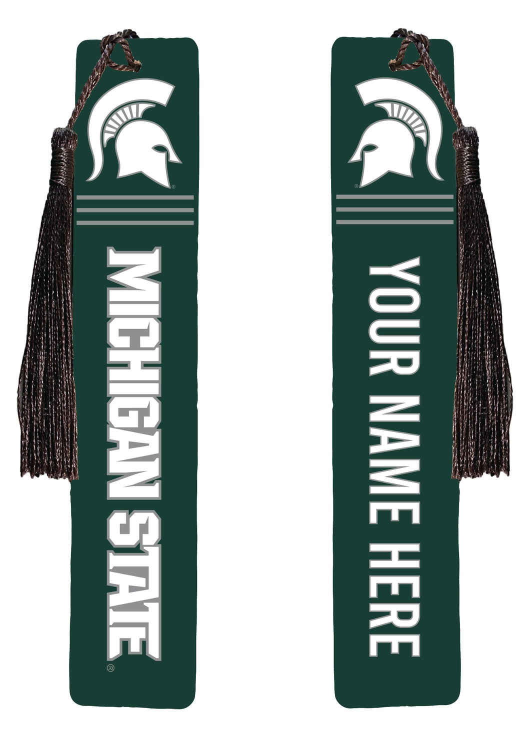 Michigan State Spartans Personalized Wooden Bookmark with Tassel – Officially Licensed Collegiate Product Single