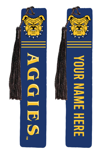 North Carolina A&T State Aggies Personalized Wooden Bookmark with Tassel – Officially Licensed Collegiate Product 4-Pack
