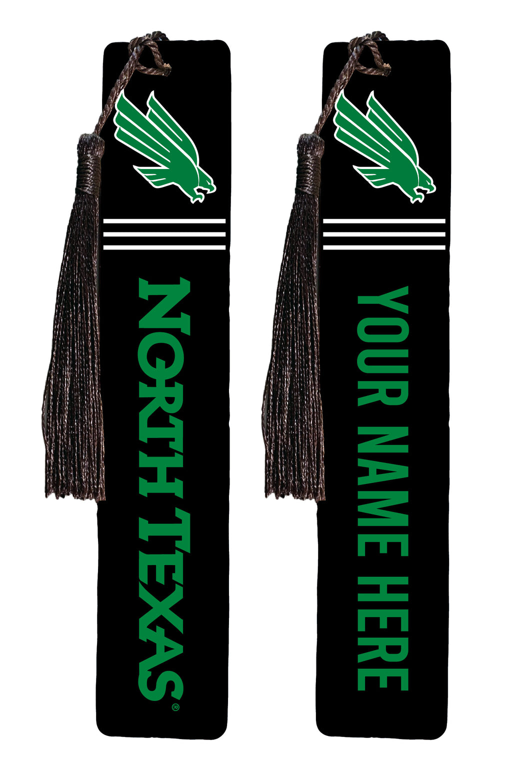 North Texas Personalized Wooden Bookmark with Tassel – Officially Licensed Collegiate Product Single
