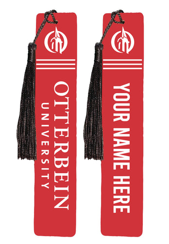 Otterbein University Personalized Wooden Bookmark with Tassel – Officially Licensed Collegiate Product 2-Pack