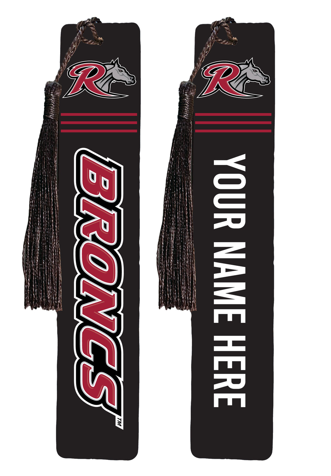Rider University Broncs Personalized Wooden Bookmark with Tassel – Officially Licensed Collegiate Product Single