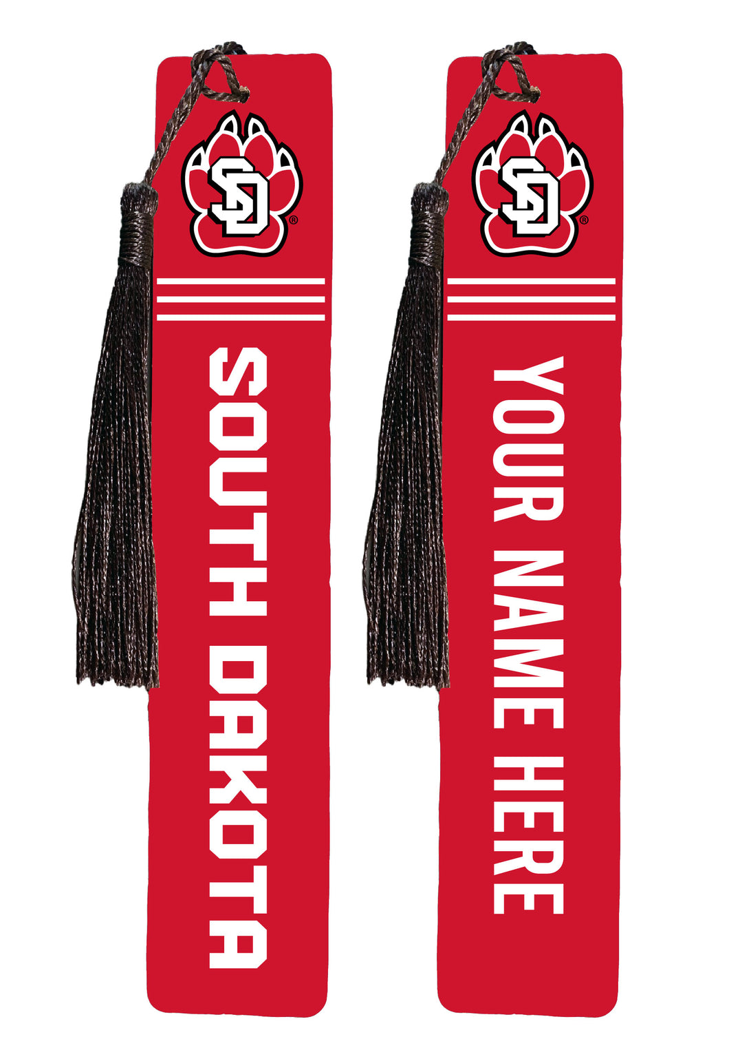South Dakota Coyotes Personalized Wooden Bookmark with Tassel – Officially Licensed Collegiate Product Single