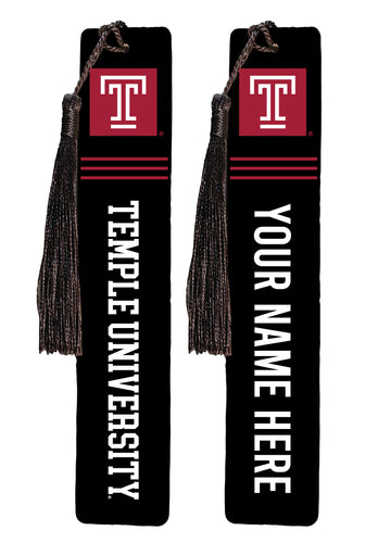 Temple University Personalized Wooden Bookmark with Tassel – Officially Licensed Collegiate Product 2-Pack