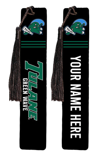 Tulane University Green Wave Personalized Wooden Bookmark with Tassel – Officially Licensed Collegiate Product 2-Pack
