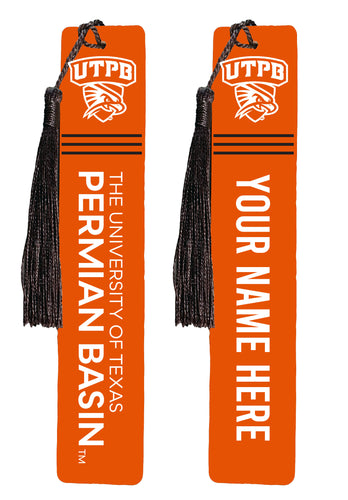 University of Texas of the Permian Basin Personalized Wooden Bookmark with Tassel – Officially Licensed Collegiate Product 4-Pack