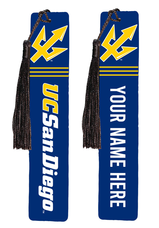 UC San Diego Personalized Wooden Bookmark with Tassel – Officially Licensed Collegiate Product Full Color