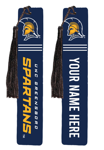 North Carolina Greensboro Spartans Personalized Wooden Bookmark with Tassel – Officially Licensed Collegiate Product 4-Pack