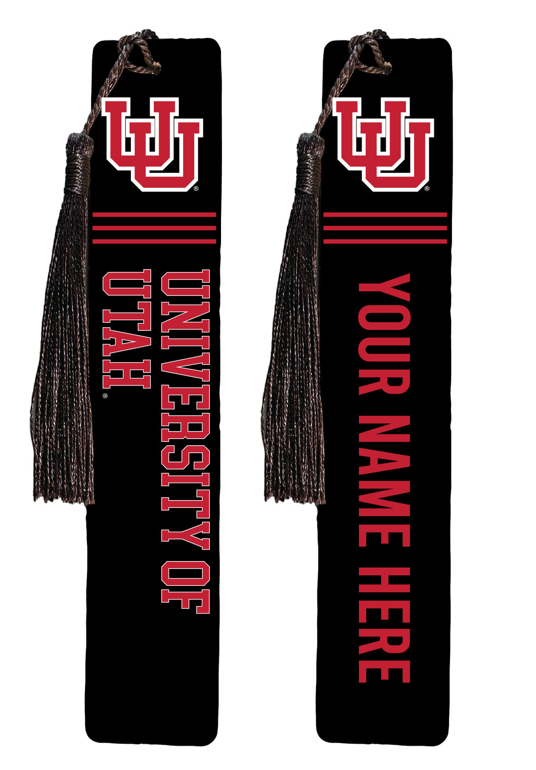 Utah Utes Personalized Wooden Bookmark with Tassel – Officially Licensed Collegiate Product Single