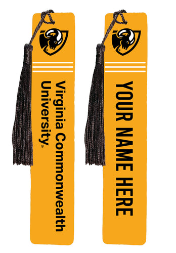 Virginia Commonwealth Personalized Wooden Bookmark with Tassel – Officially Licensed Collegiate Product 2-Pack