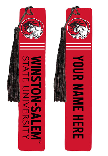 Winston-Salem State Personalized Wooden Bookmark with Tassel – Officially Licensed Collegiate Product 2-Pack
