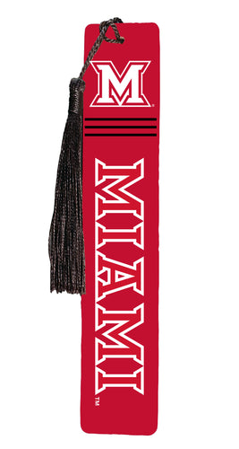 University of Miami Hurricanes Wooden Bookmark with Tassel Officially Licensed Collegiate Product Single
