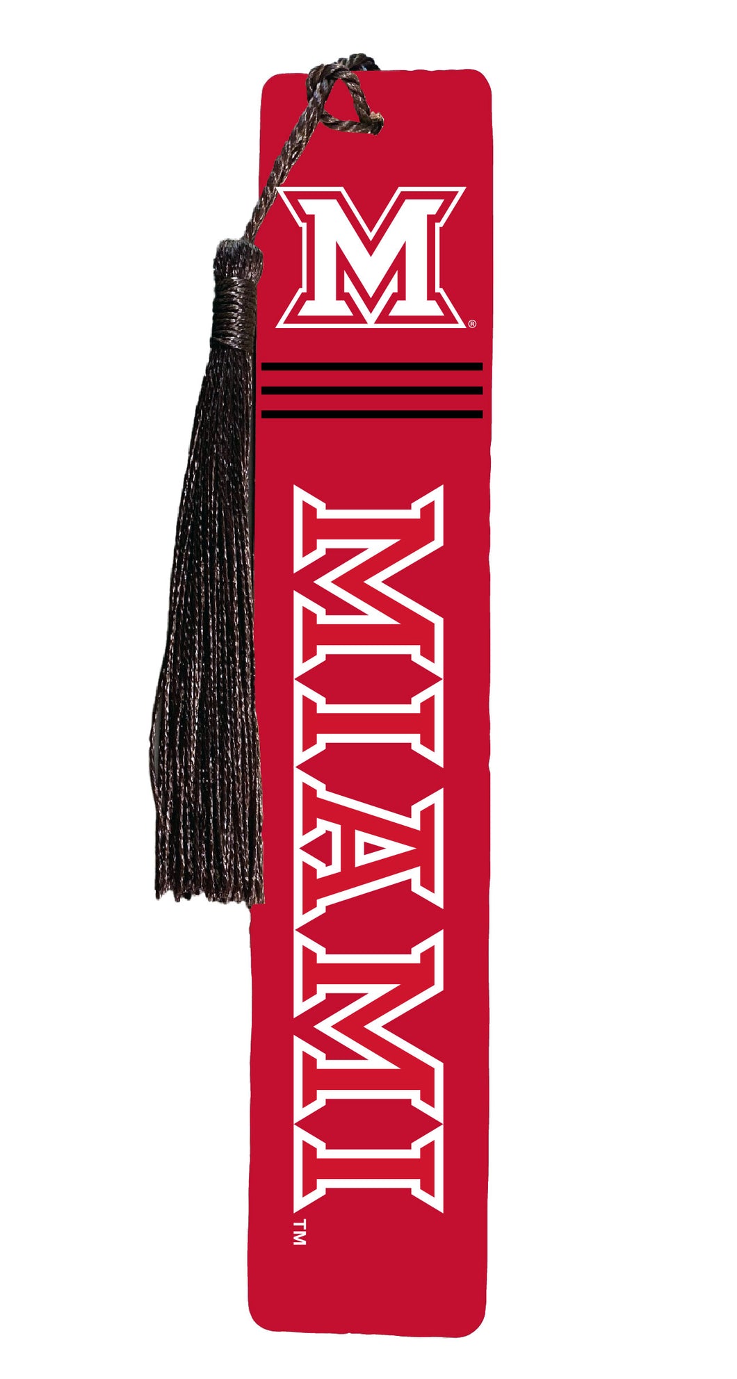 University of Miami Hurricanes Wooden Bookmark with Tassel Officially Licensed Collegiate Product Single