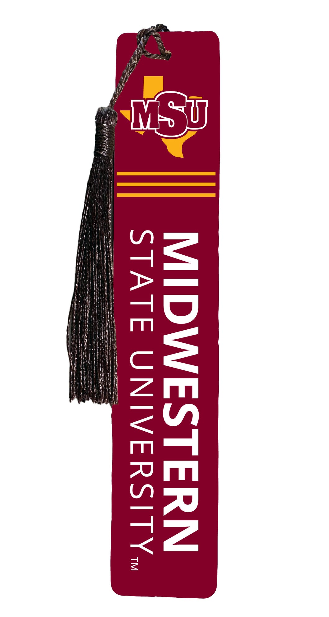 Midwestern State University Mustangs Wooden Bookmark with Tassel Officially Licensed Collegiate Product Single