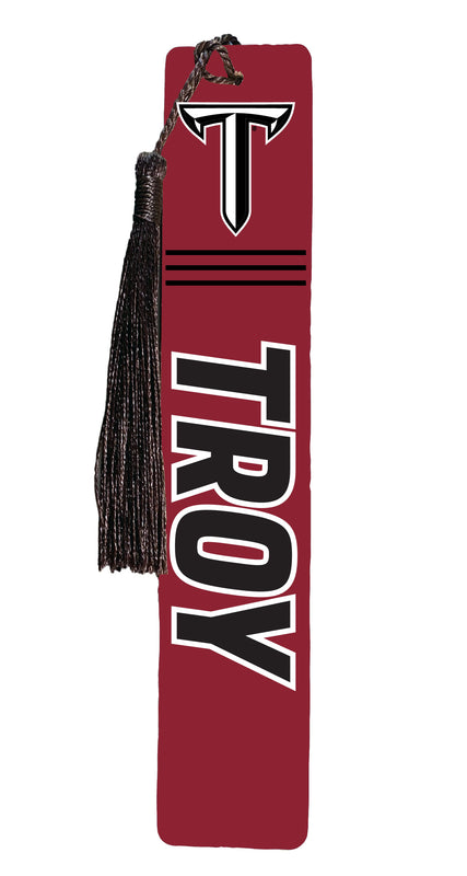 Troy University Collegiate Wooden Bookmark with Tassel
