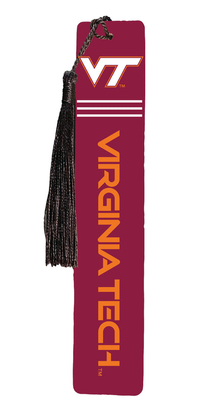 Virginia Tech Hokies Wooden Bookmark with Tassel Officially Licensed Collegiate Product 4-Pack