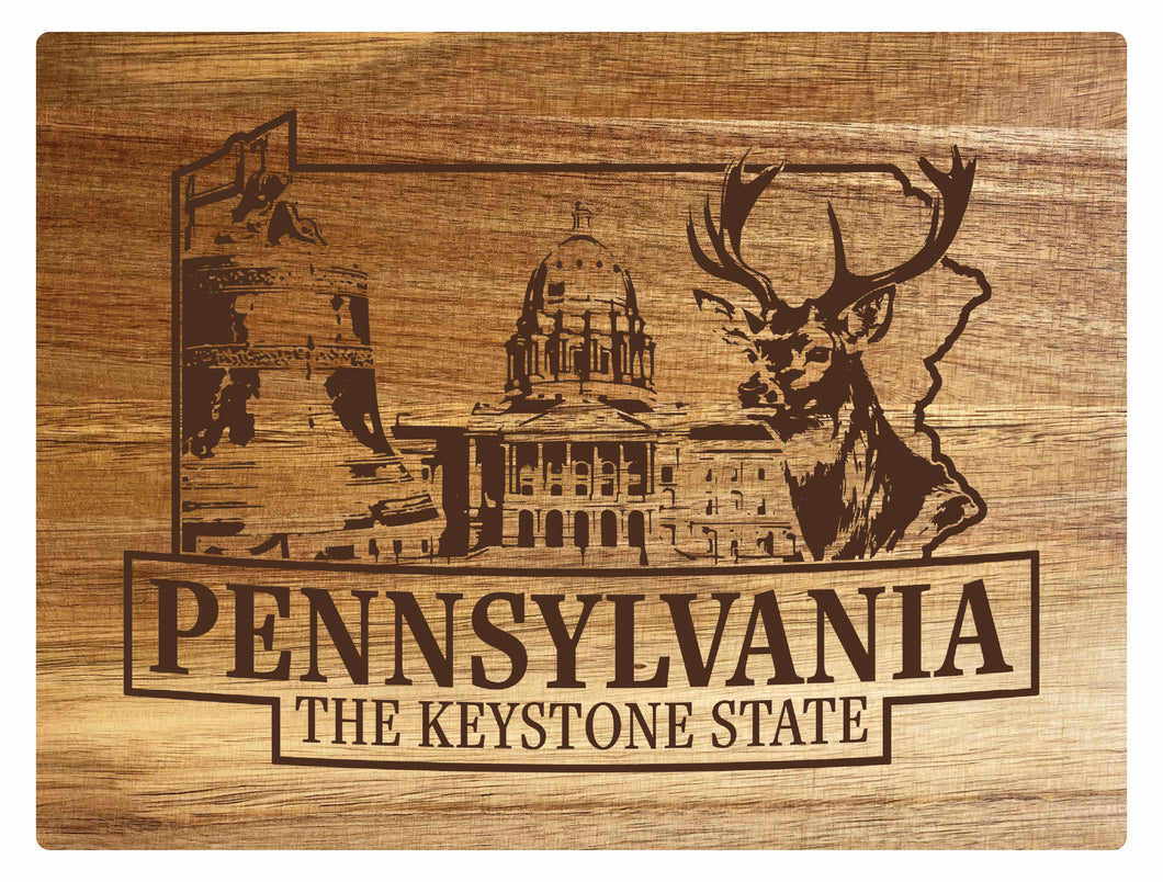 Pennsylvania Souvenir Wooden Cutting Board 8 x 6 