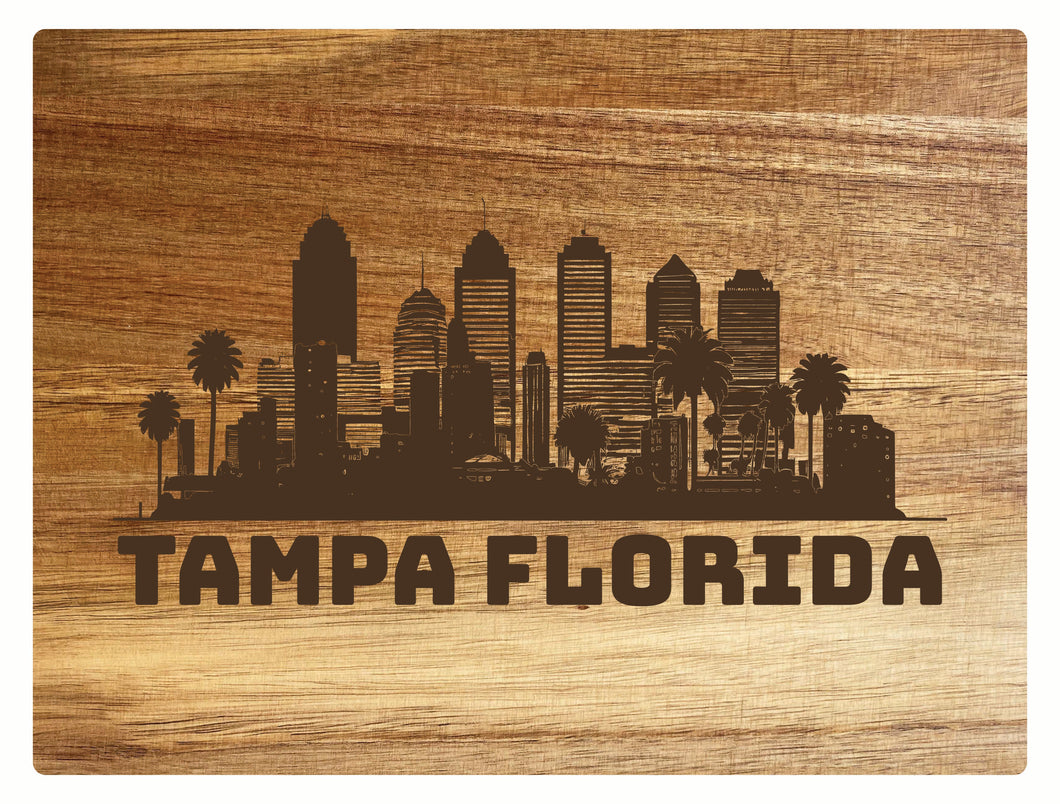 Tampa Florida Souvenir Wooden Cutting Board 8 x 6 