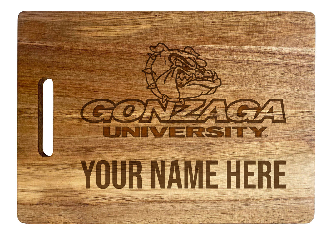 Gonzaga Bulldogs Customizable Engraved Wooden Cutting Board 10