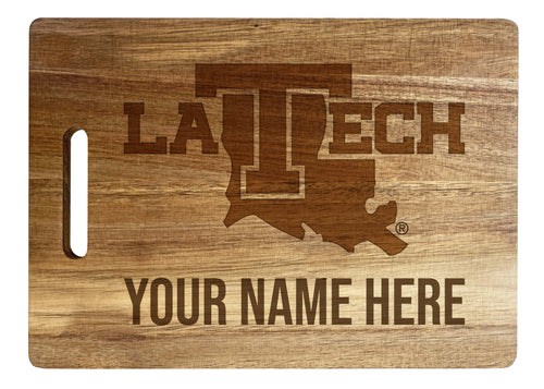 Louisiana Tech Bulldogs Customizable Engraved Wooden Cutting Board 10