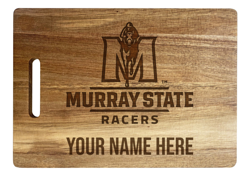 Murray State University Customizable Engraved Wooden Cutting Board 10" x 14" Acacia Wood Officially Licensed Collegiate Product Large Engraving
