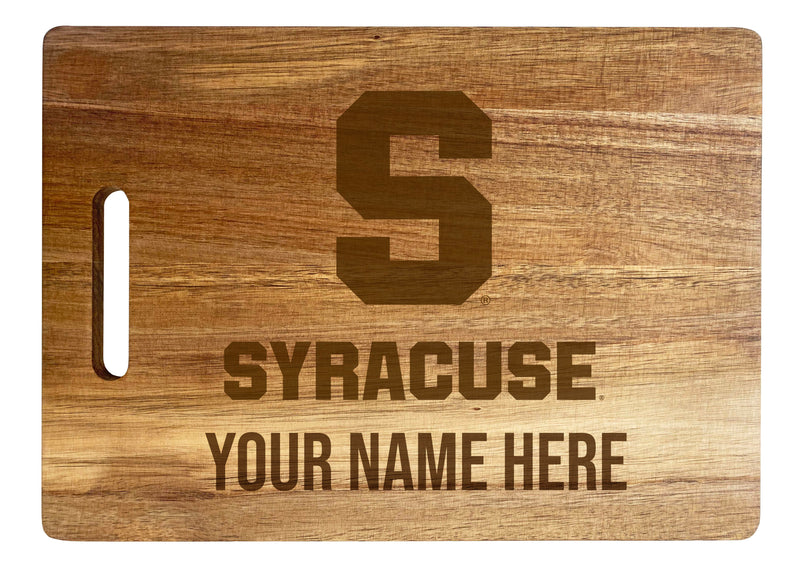 Syracuse Orange Custom-Engraved Acacia Wood Cutting Board - Personalized 10 x 14-Inch