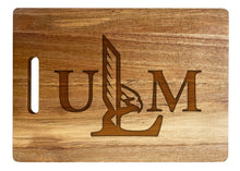 Load image into Gallery viewer, University of Louisiana Monroe Classic Acacia Wood Cutting Board - Small Corner Logo
