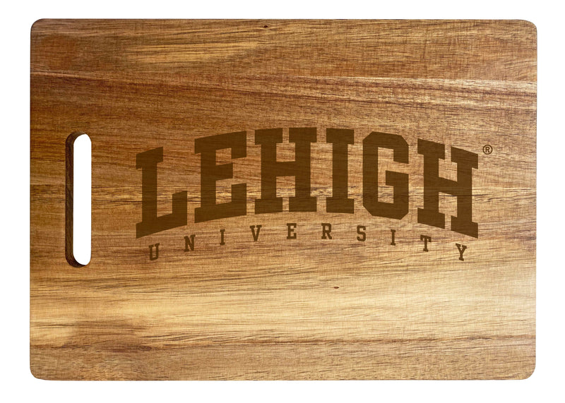 Lehigh University Mountain Hawks Engraved Wooden Cutting Board 10" x 14" Acacia Wood - Large Engraving Officially Licensed Collegiate Product