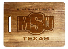 Load image into Gallery viewer, Midwestern State University Mustangs Classic Acacia Wood Cutting Board - Small Corner Logo
