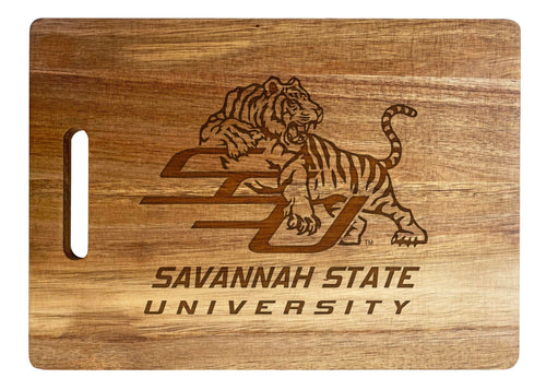Savannah State University Classic Acacia Wood Cutting Board - Small Corner Logo