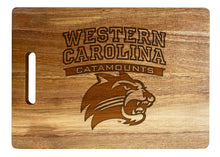 Load image into Gallery viewer, Western Carolina University Classic Acacia Wood Cutting Board - Small Corner Logo
