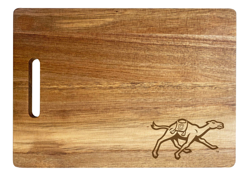 Campbell University Fighting Camels Engraved Wooden Cutting Board 10" x 14" Acacia Wood Officially Licensed