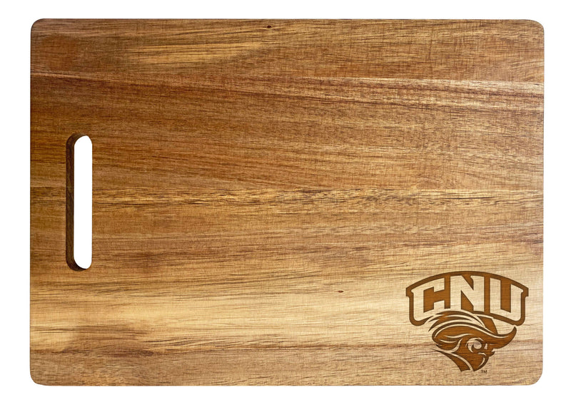 Christopher Newport Captains Engraved Wooden Cutting Board 10" x 14" Acacia Wood - Small Engraving Officially Licensed Collegiate Product