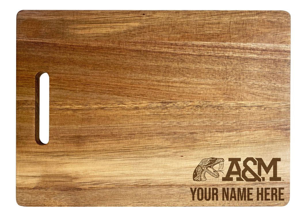 Florida A&M Rattlers Customizable Engraved Wooden Cutting Board 10