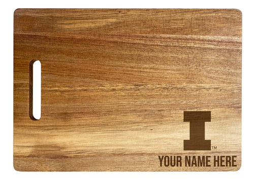 Illinois Fighting Illini Customizable Engraved Wooden Cutting Board 10