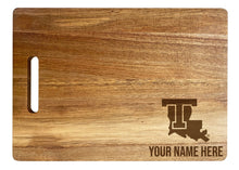 Load image into Gallery viewer, Louisiana Tech Bulldogs Customizable Engraved Wooden Cutting Board 10&quot; x 14&quot; Acacia Wood Officially Licensed Collegiate Product
