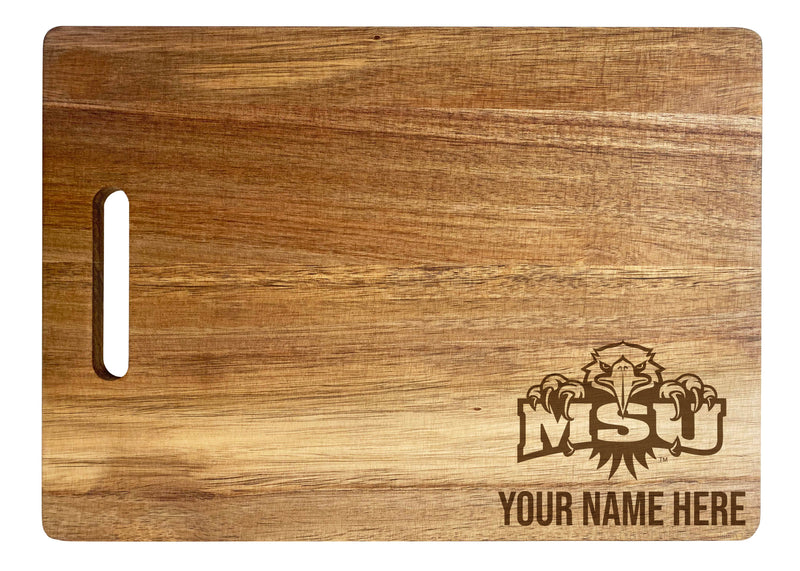 Morehead State University Customizable Engraved Wooden Cutting Board 10" x 14" Acacia Wood Officially Licensed Collegiate Product Small Engraving