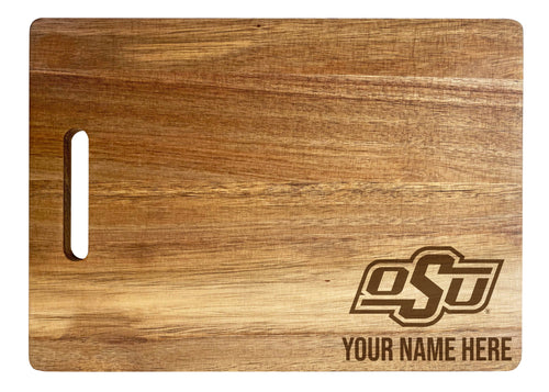 Oklahoma State Cowboys Customizable Engraved Wooden Cutting Board 10