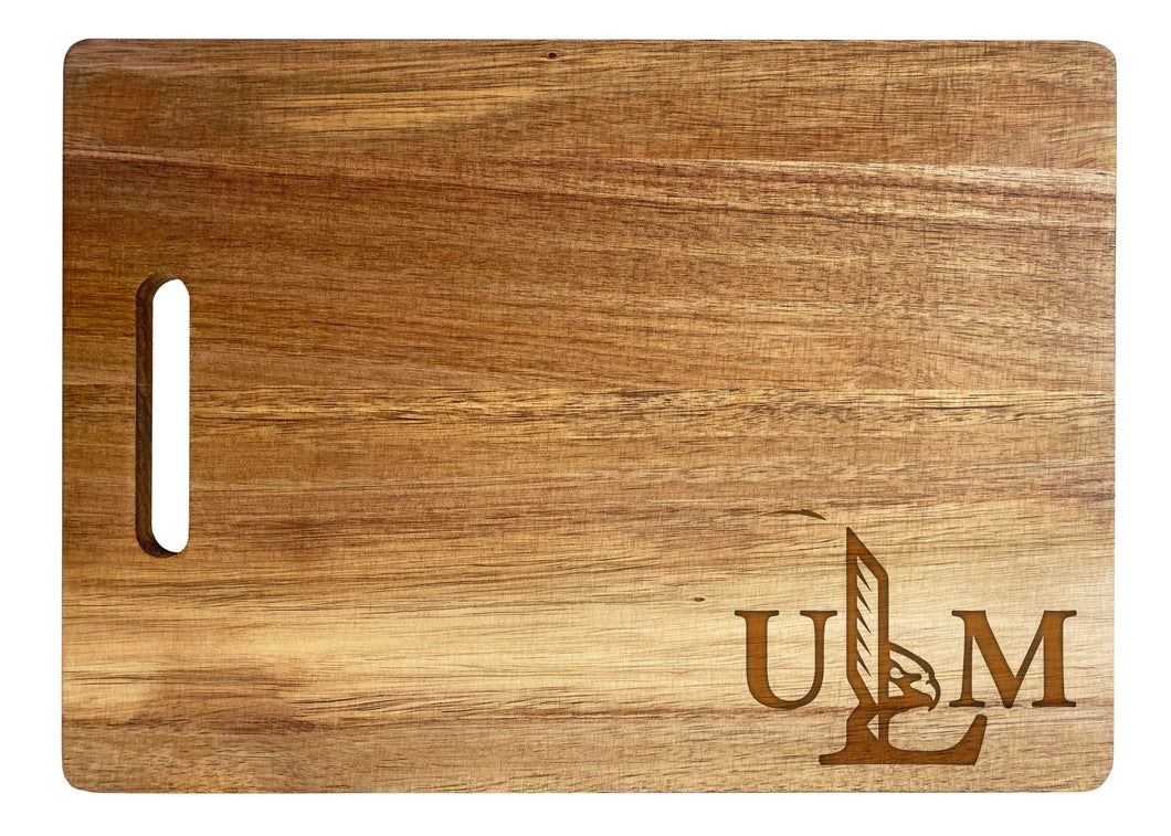 University of Louisiana Monroe Classic Acacia Wood Cutting Board - Small Corner Logo