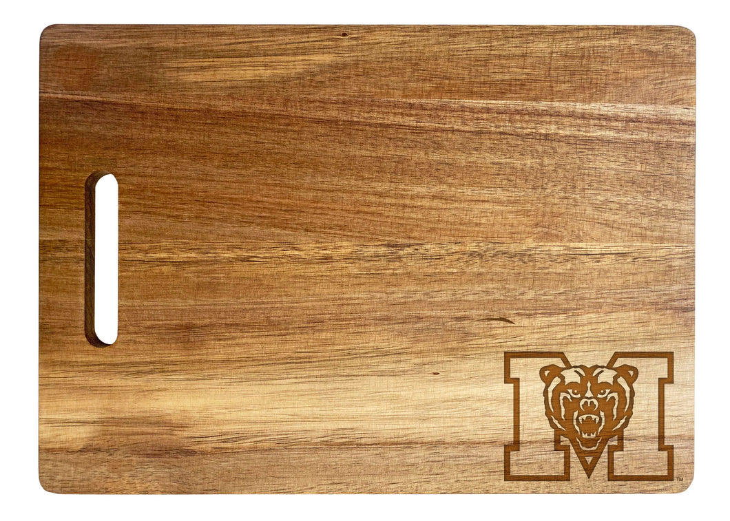 Mercer University Classic Acacia Wood Cutting Board - Small Corner Logo