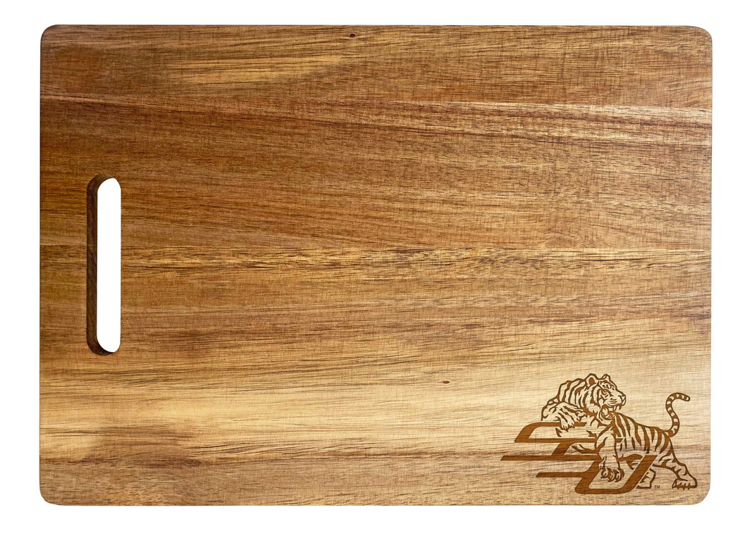 Savannah State University Classic Acacia Wood Cutting Board - Small Corner Logo