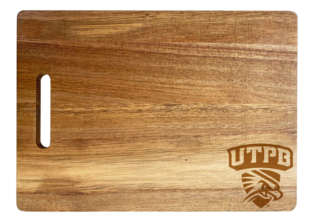 University of Texas of the Permian Basin Classic Acacia Wood Cutting Board - Small Corner Logo