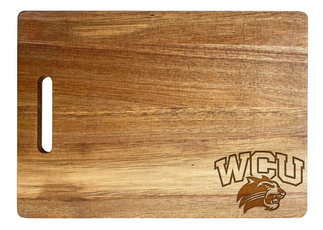 Western Carolina University Classic Acacia Wood Cutting Board - Small Corner Logo