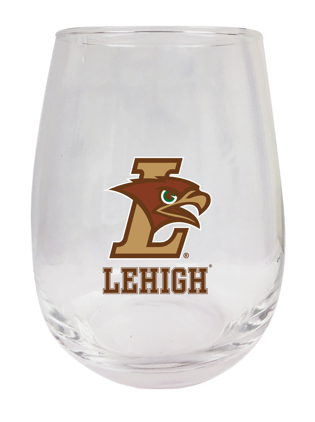 Lehigh University Mountain Hawks 15 oz Stemless Wine Glass
