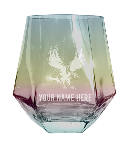 North Carolina Central Eagles Customizable Stemless Diamond Wine Glass Engraved 10 oz Officially Licensed Collegiate Product Single Unit