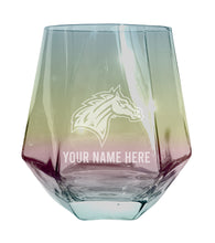 Load image into Gallery viewer, Rider University Broncs Customizable Stemless Diamond Wine Glass Engraved 10 oz Officially Licensed Collegiate Product

