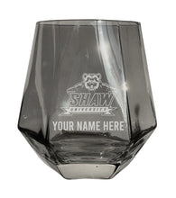 Load image into Gallery viewer, Shaw University Bears Customizable Stemless Diamond Wine Glass Engraved 10 oz Officially Licensed Collegiate Product
